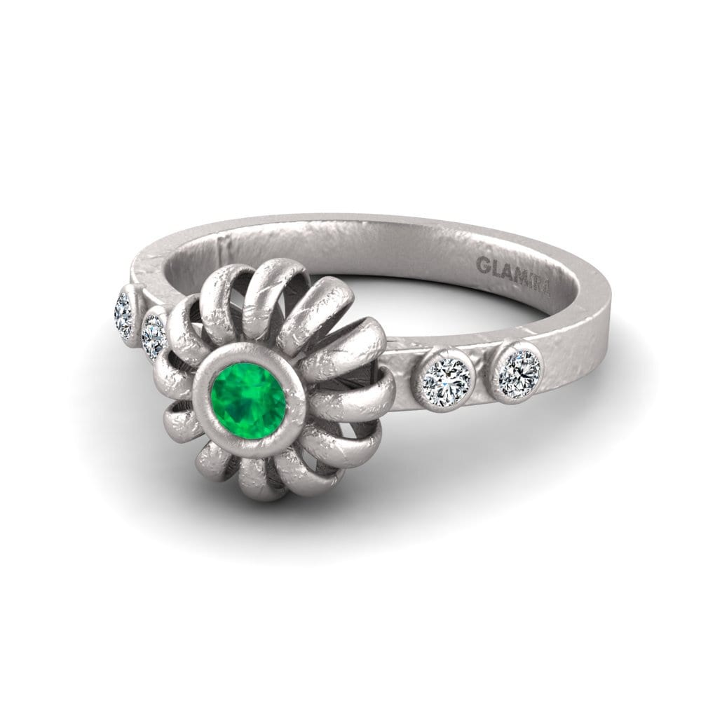 Emerald Women's Promise Ring Mima