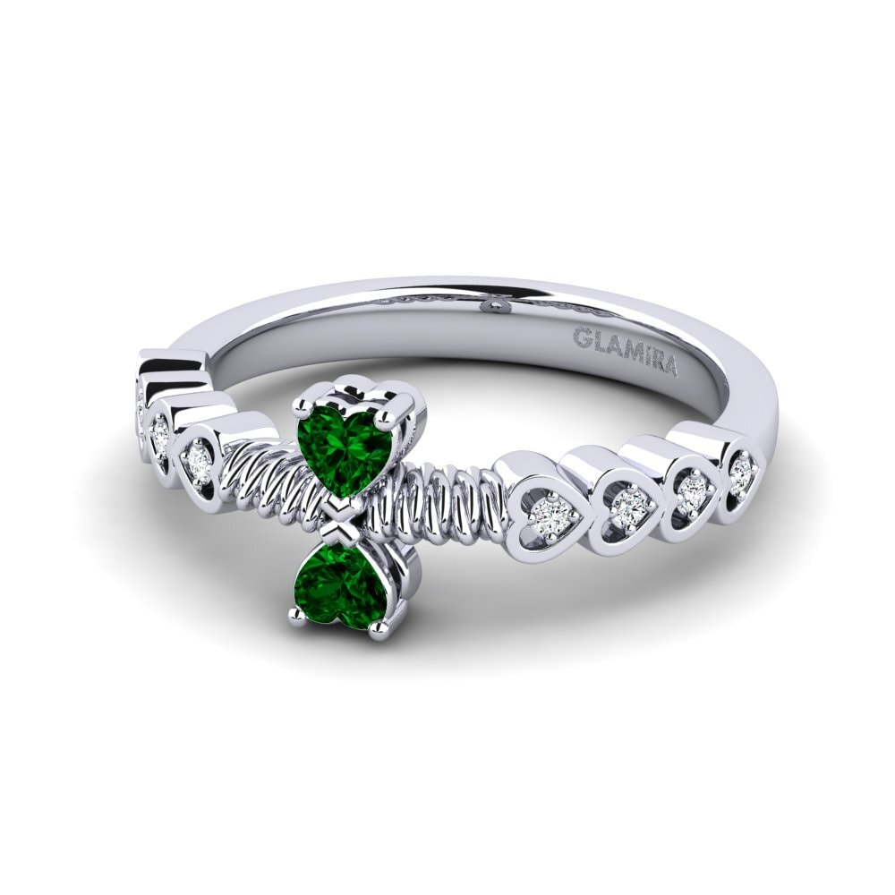 Zircone Verde Anello promessa donna Nodeles