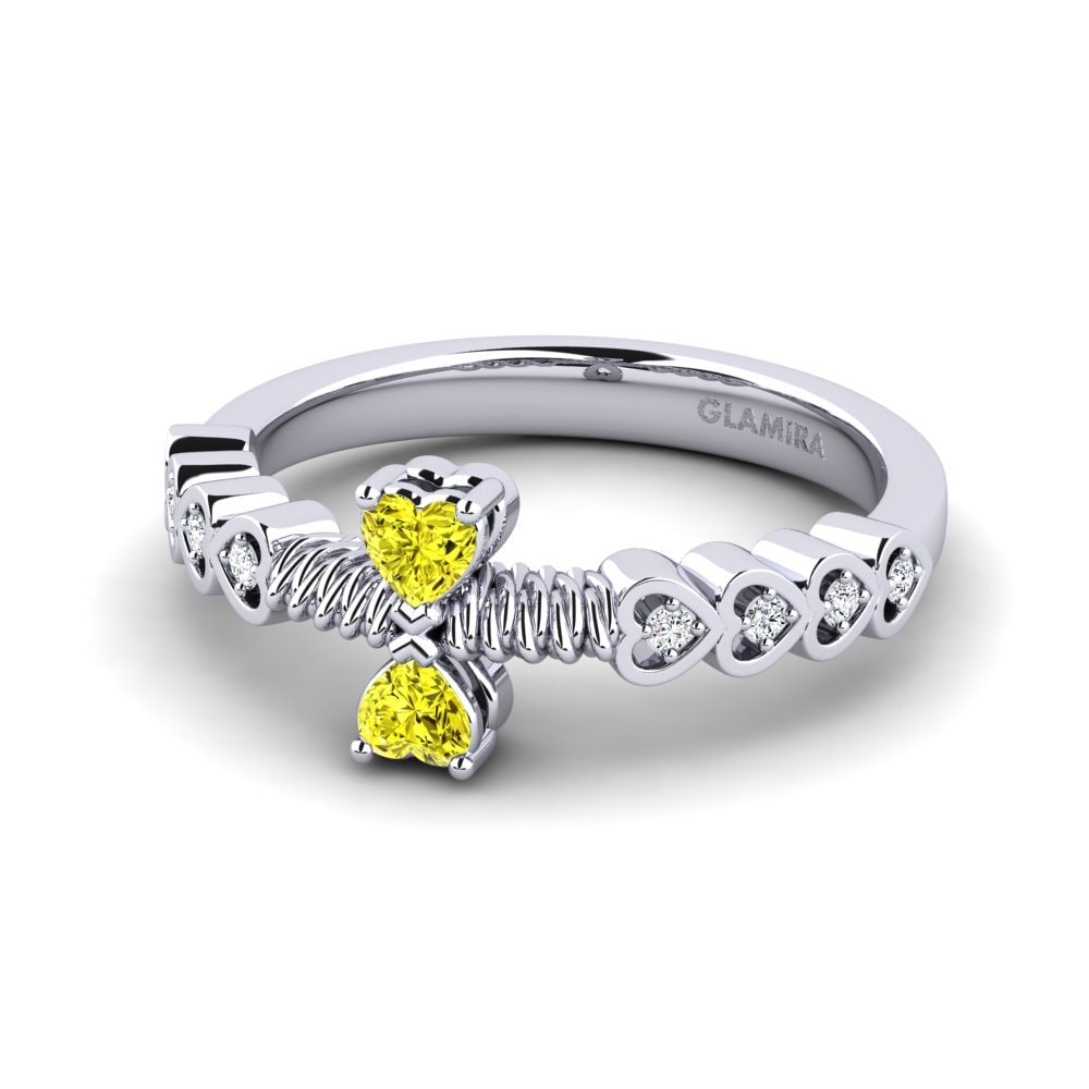 Yellow Diamond Women's Promise Ring Nodeles