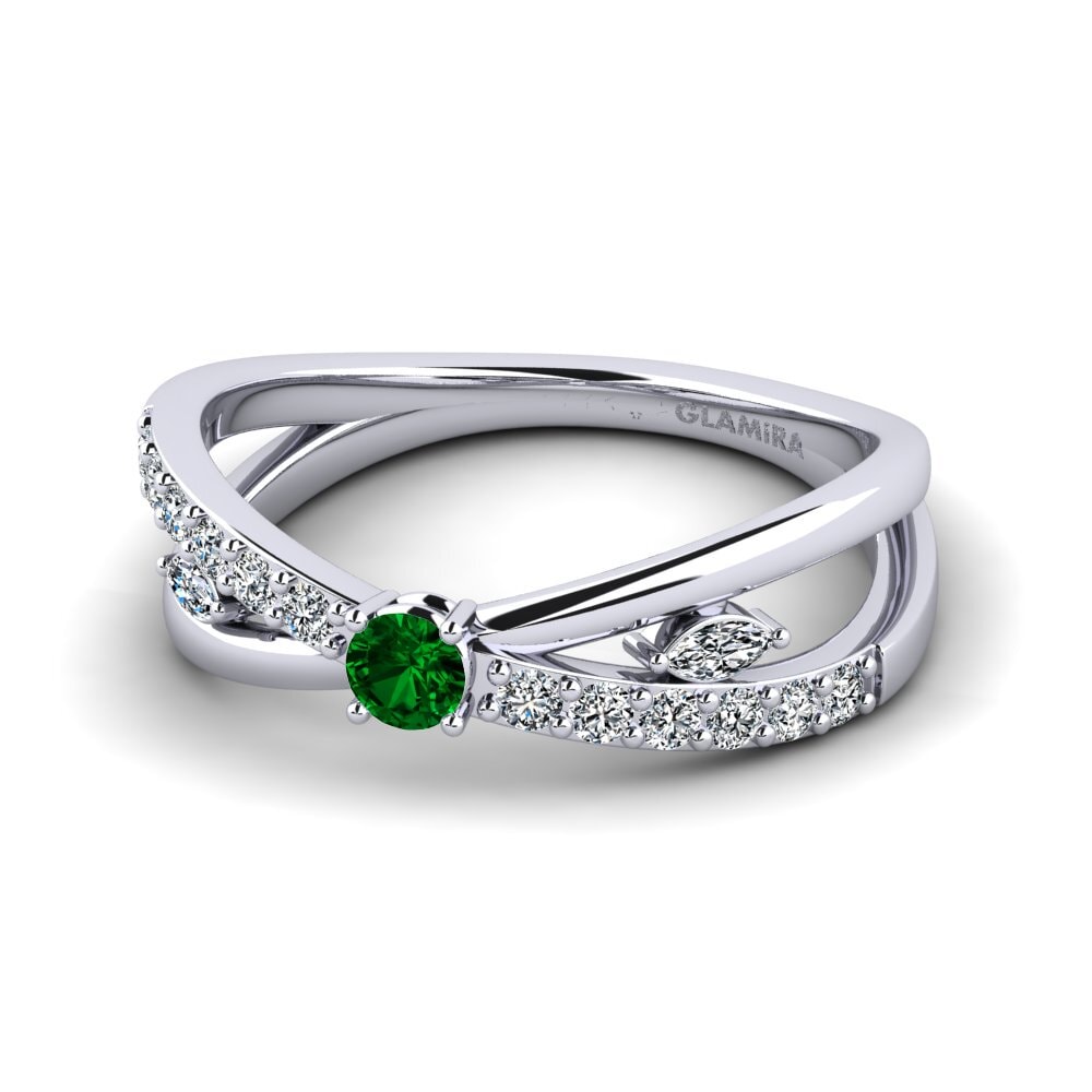 Zircone Verde Anello promessa donna Onen