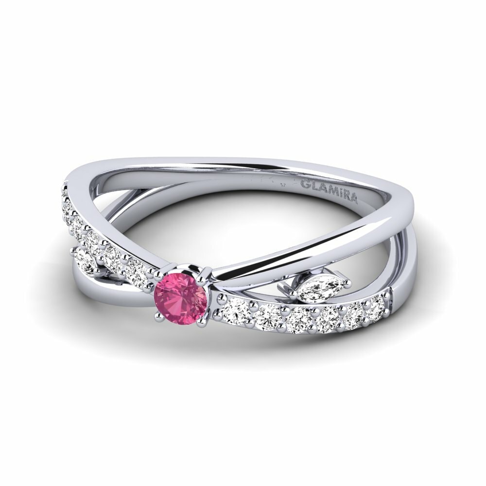 Turmalina rosa Anillo promesa mujer Onen