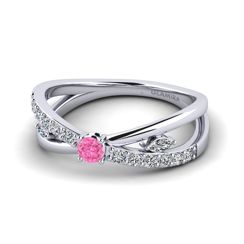 Pink Sapphire Women's Promise Ring Onen