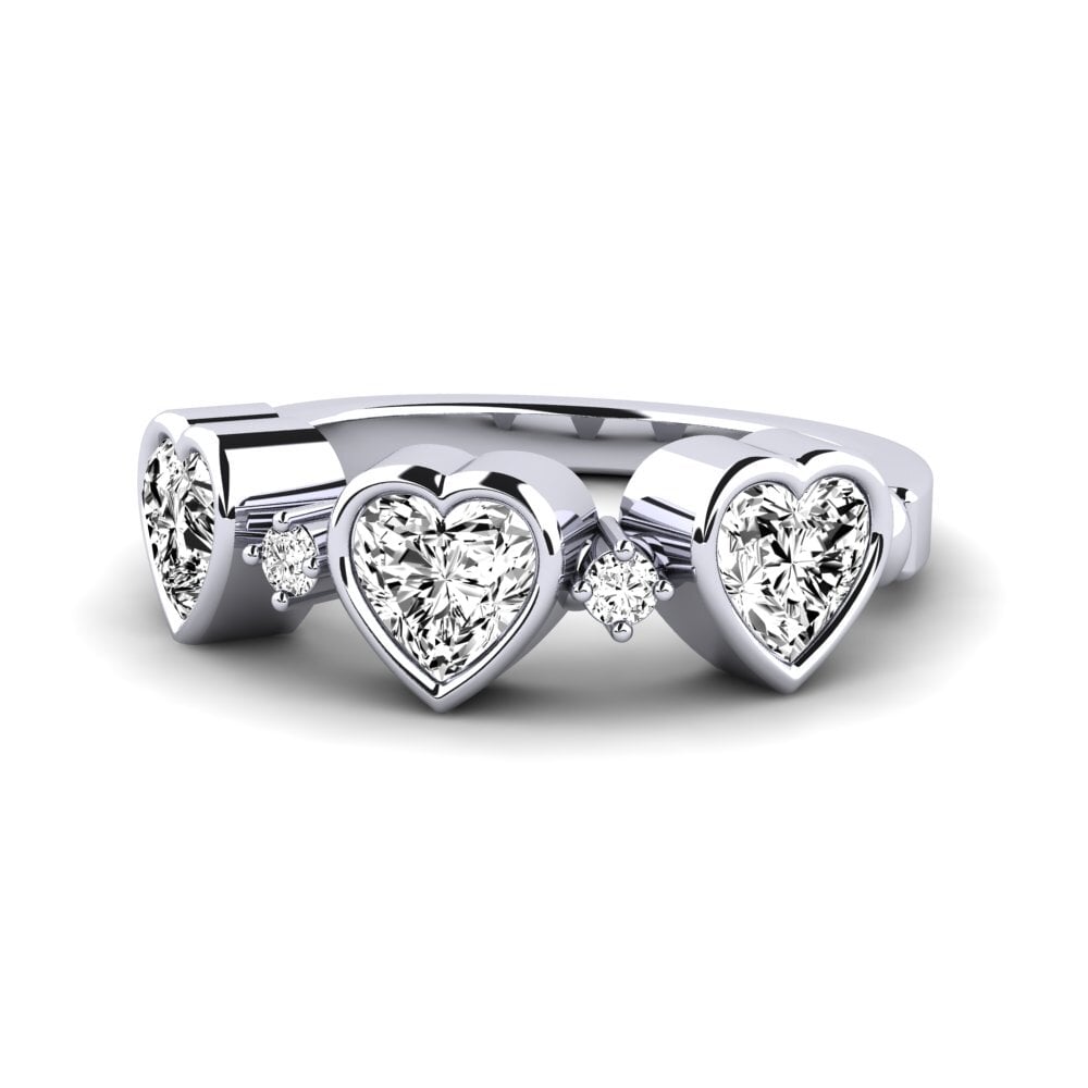 Moissanita Anillo promesa mujer Osedr