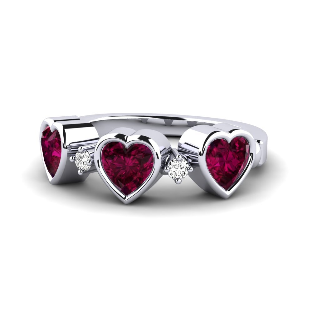 Rhodolite Garnet Women's Promise Ring Osedr