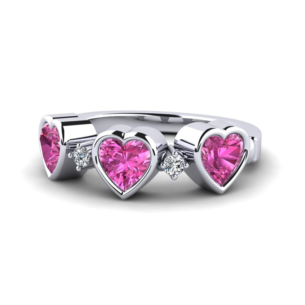 Pink Topaz Women's Promise Ring Osedr