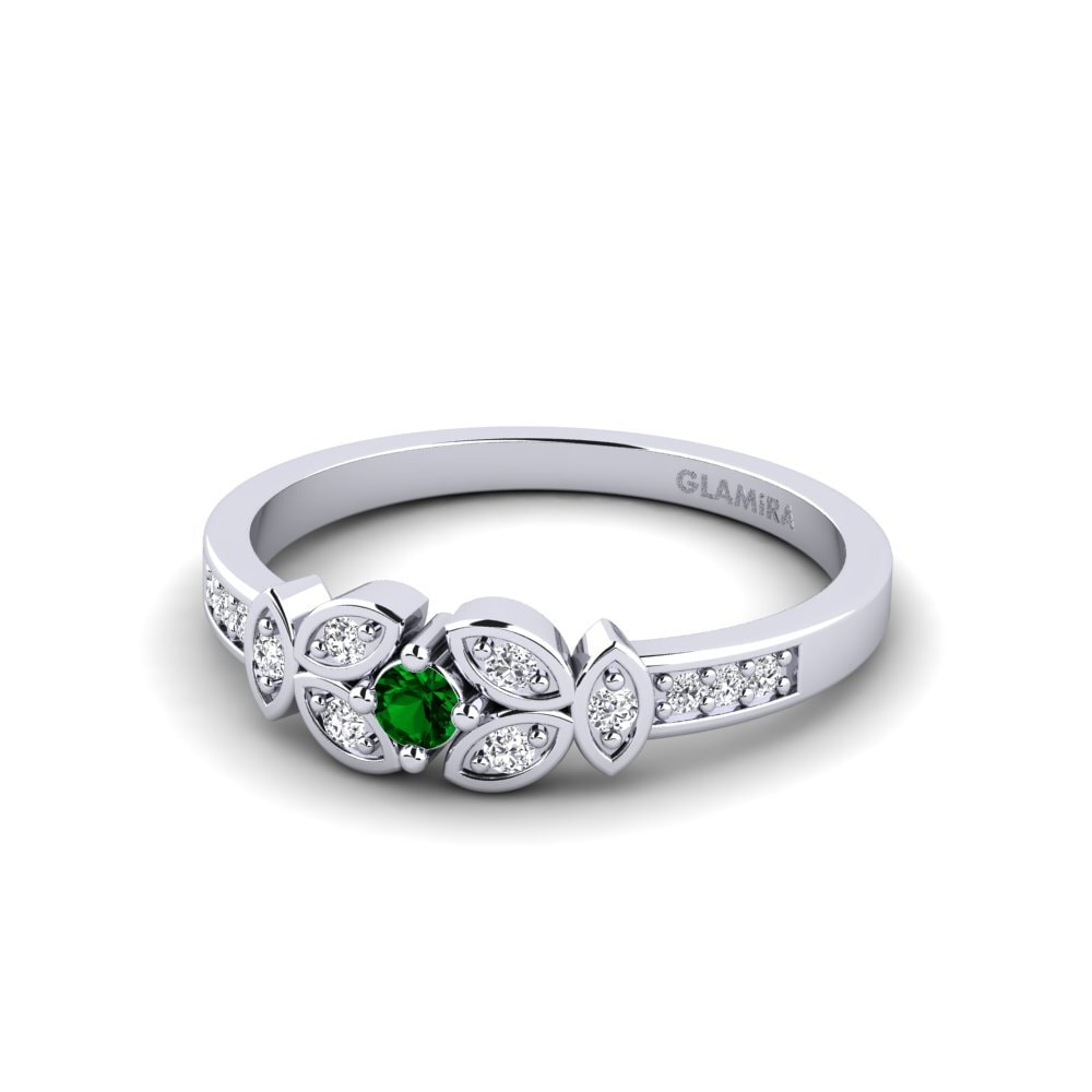 Zircone Verde Anello promessa donna Oxpen