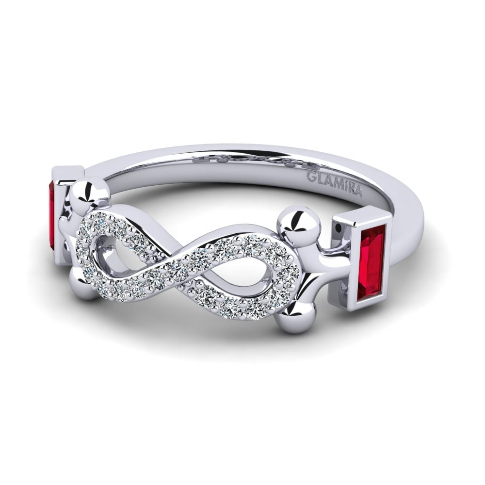 Red Zirconia Women's Promise Ring Psiathoa