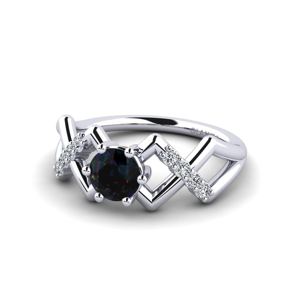 Black Opal Women's Promise Ring Rigea