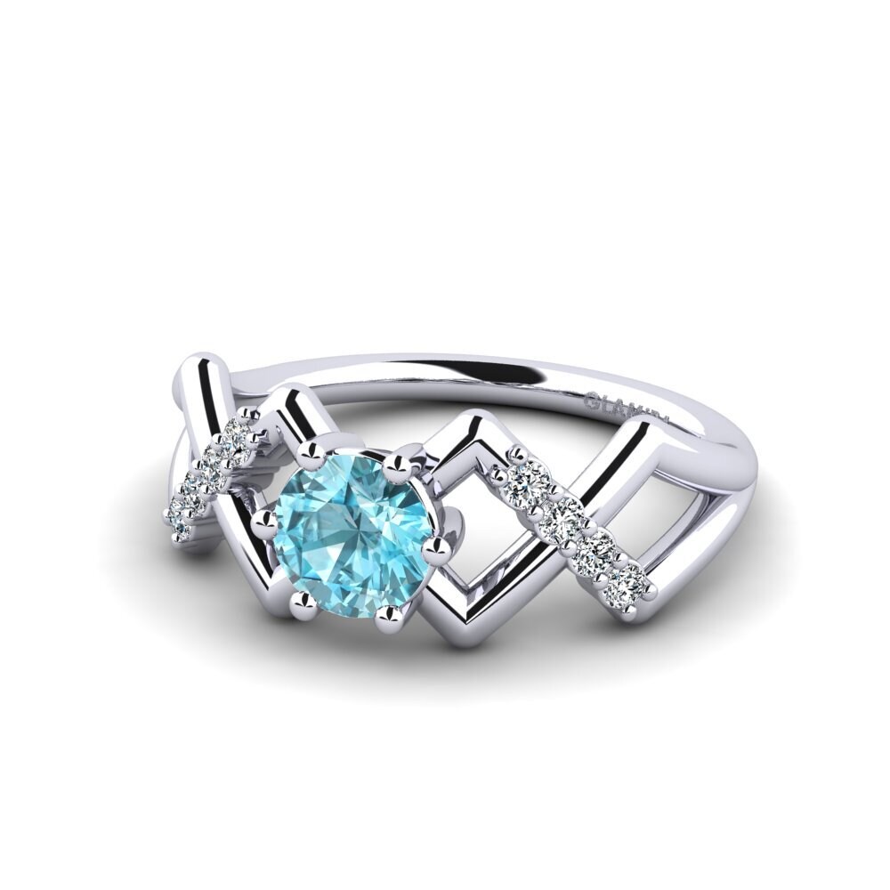 Blue Zircon Women's Promise Ring Rigea