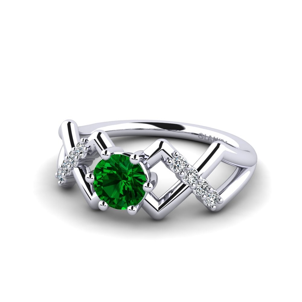 Circonita Verde Anillo promesa mujer Rigea