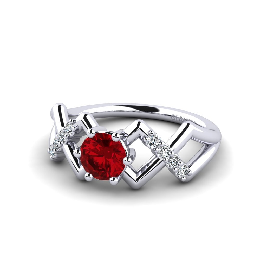 Red Zirconia Women's Promise Ring Rigea