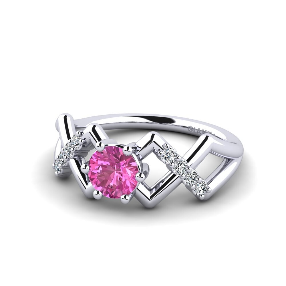 Pink Topaz Women's Promise Ring Rigea