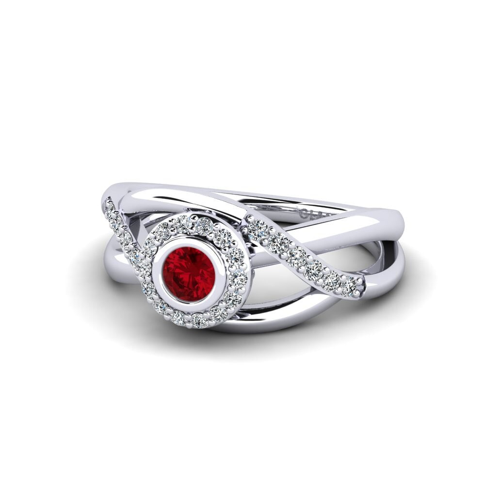 Red Zirconia Women's Promise Ring Rigean