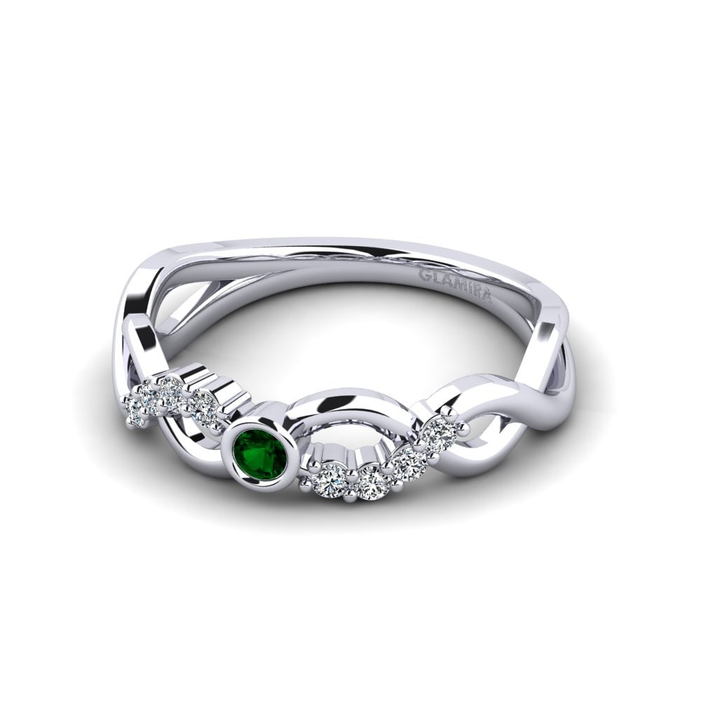 Green Zirconia Women's Promise Ring Rigeaus