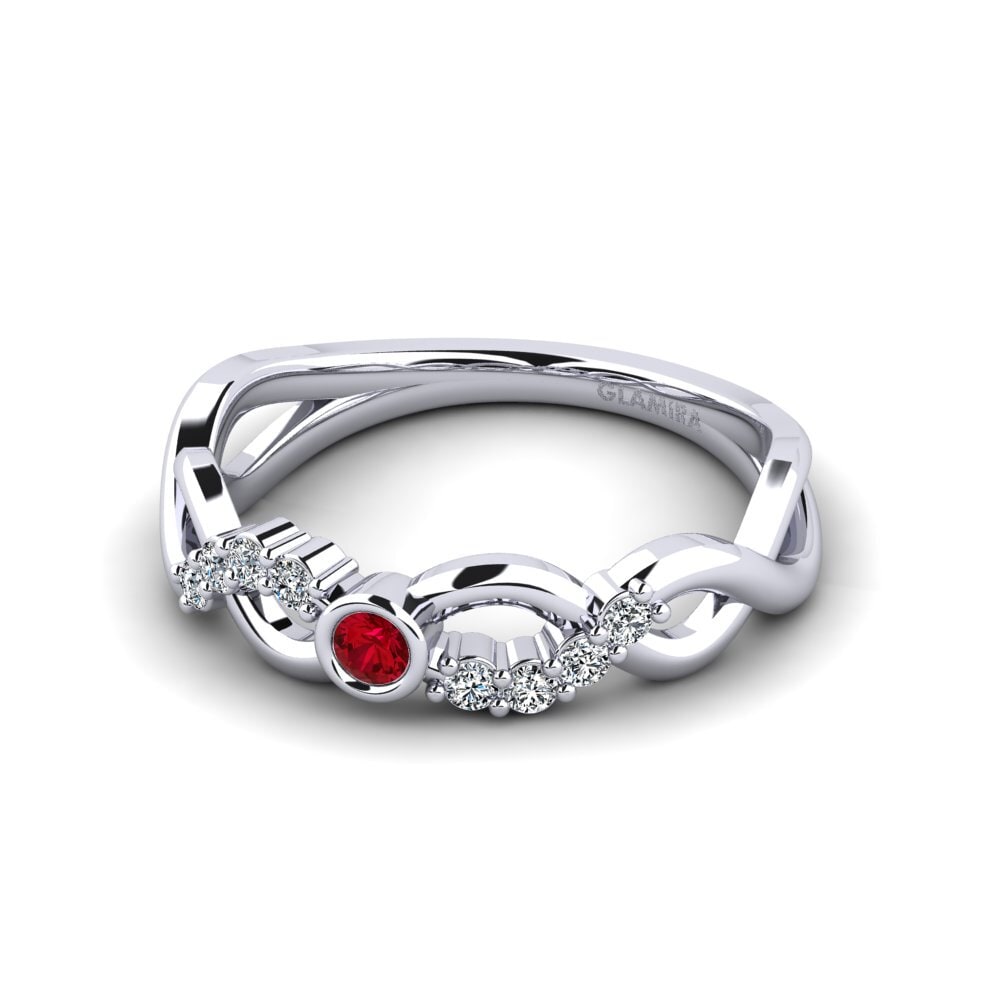 Red Zirconia Women's Promise Ring Rigeaus
