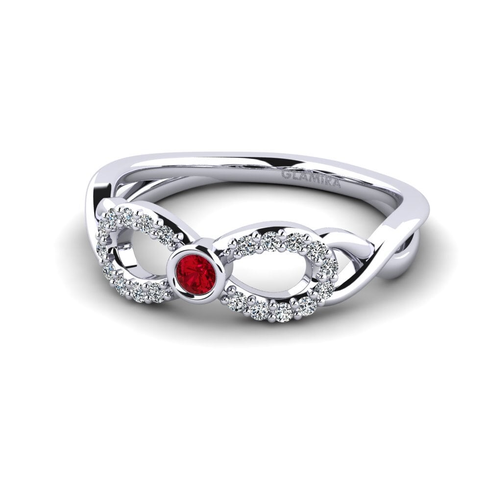 Red Zirconia Women's Promise Ring Rigeo