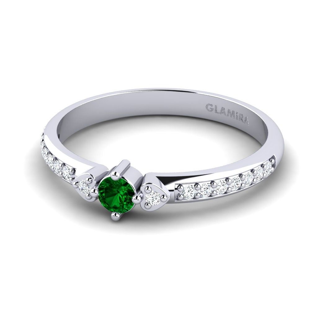 Green Zirconia Women's Promise Ring Samingi