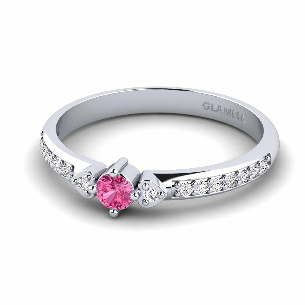 Turmalina rosa Anillo promesa mujer Samingi