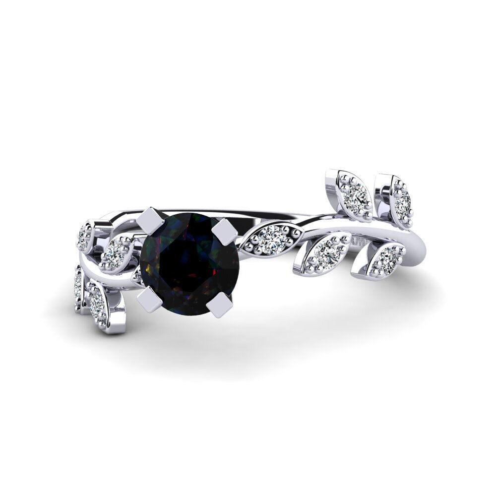 Black Opal Women's Promise Ring Snep