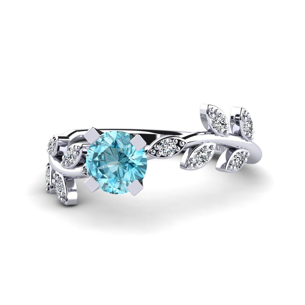 Blue Zircon Women's Promise Ring Snep