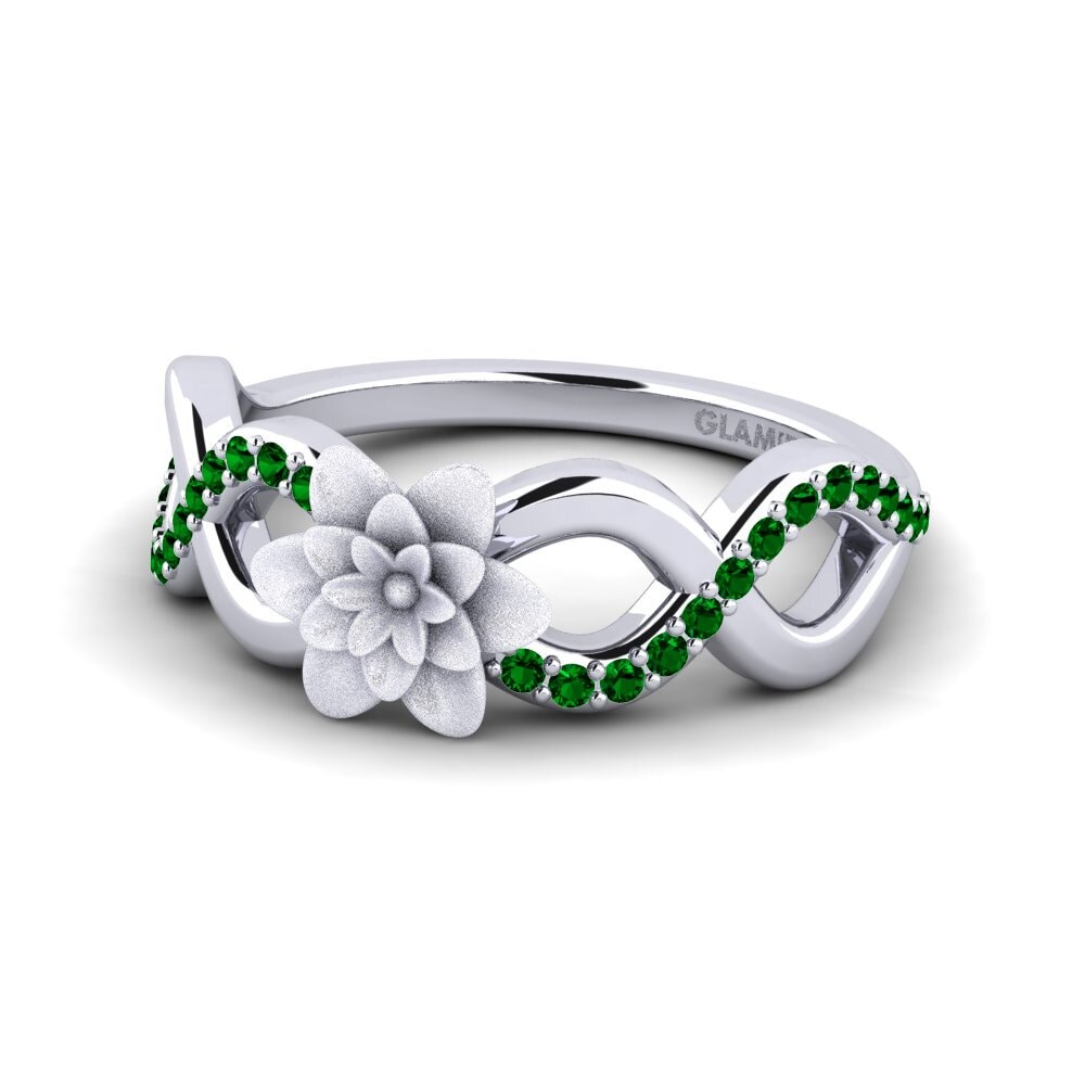 Green Zirconia Women's Promise Ring Soldin