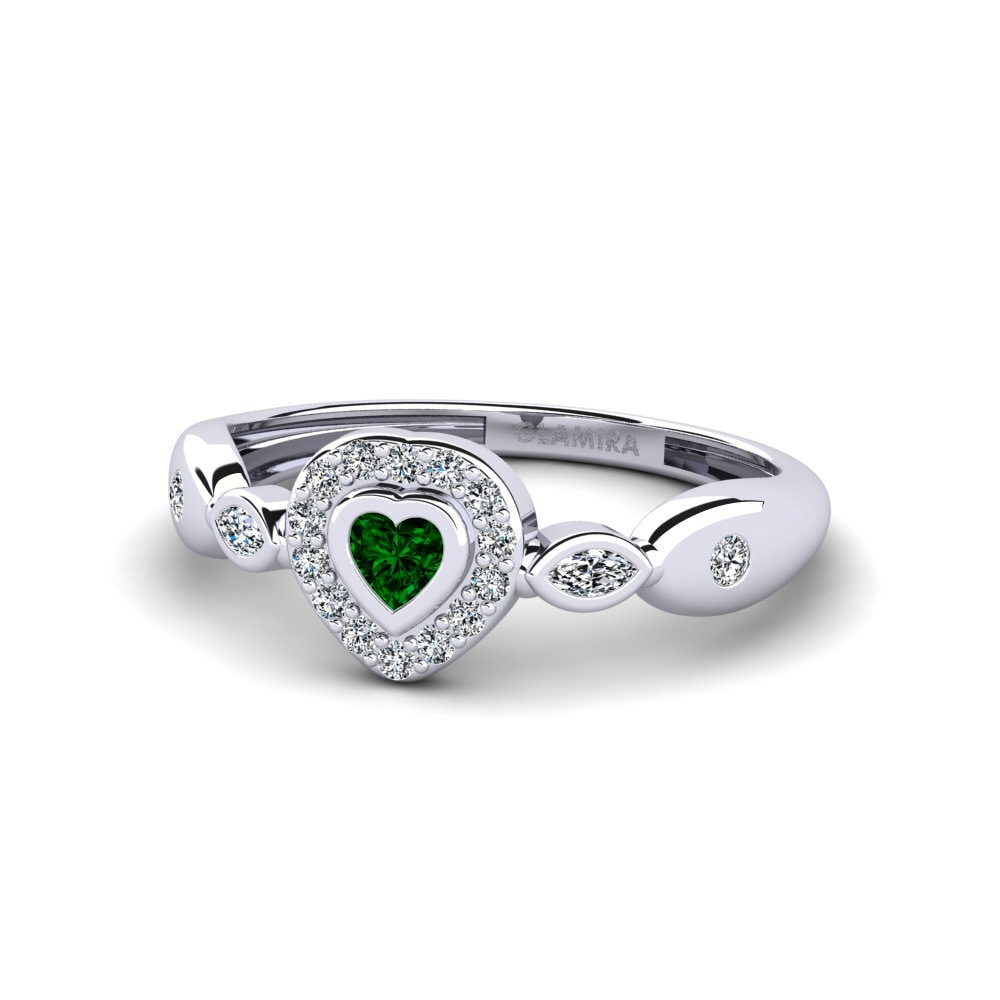 Green Zirconia Women's Promise Ring Stota