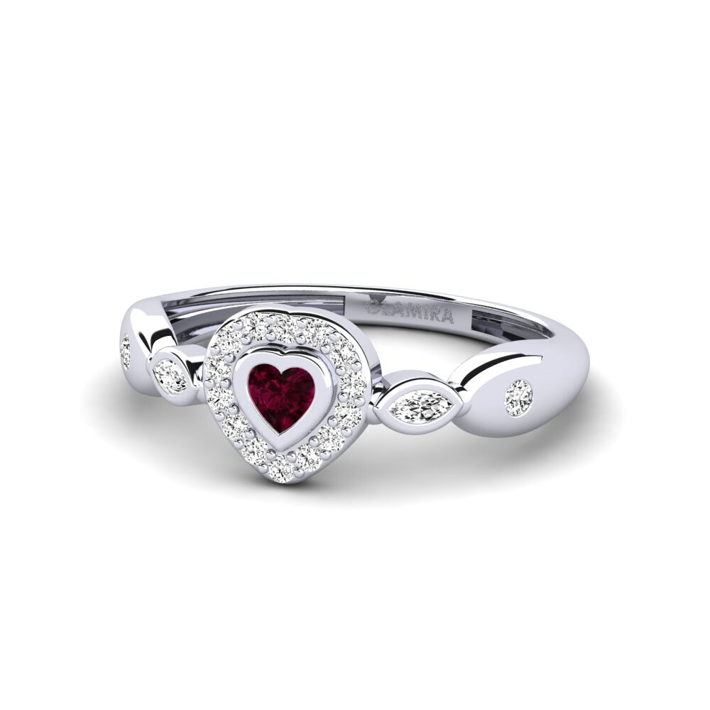 Rhodolite Garnet Women's Promise Ring Stota