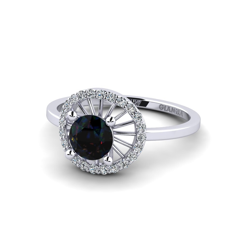Black Opal Women's Promise Ring Swangy