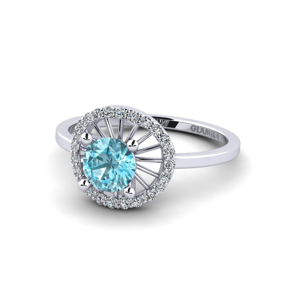 Blue Zircon Women's Promise Ring Swangy