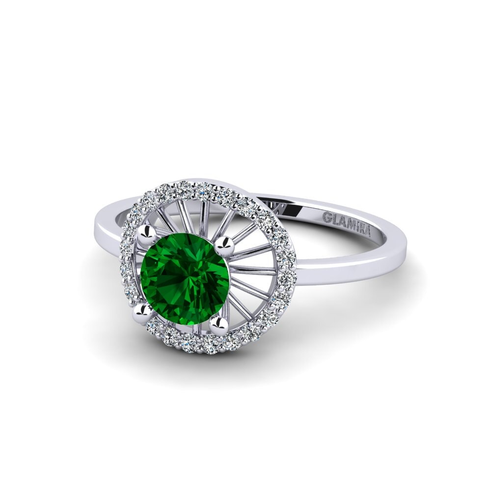 Circonita Verde Anillo promesa mujer Swangy