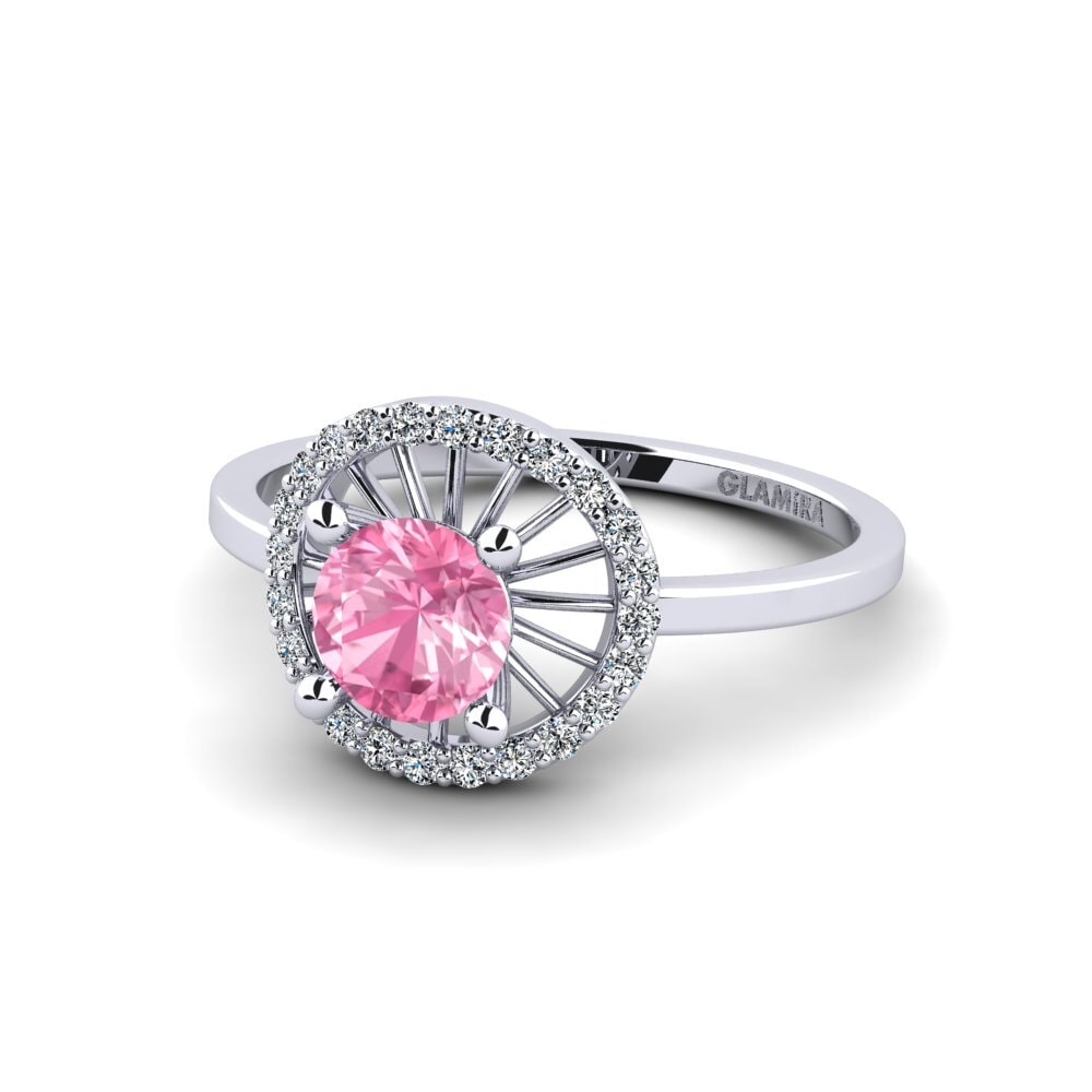 Pink Sapphire Women's Promise Ring Swangy
