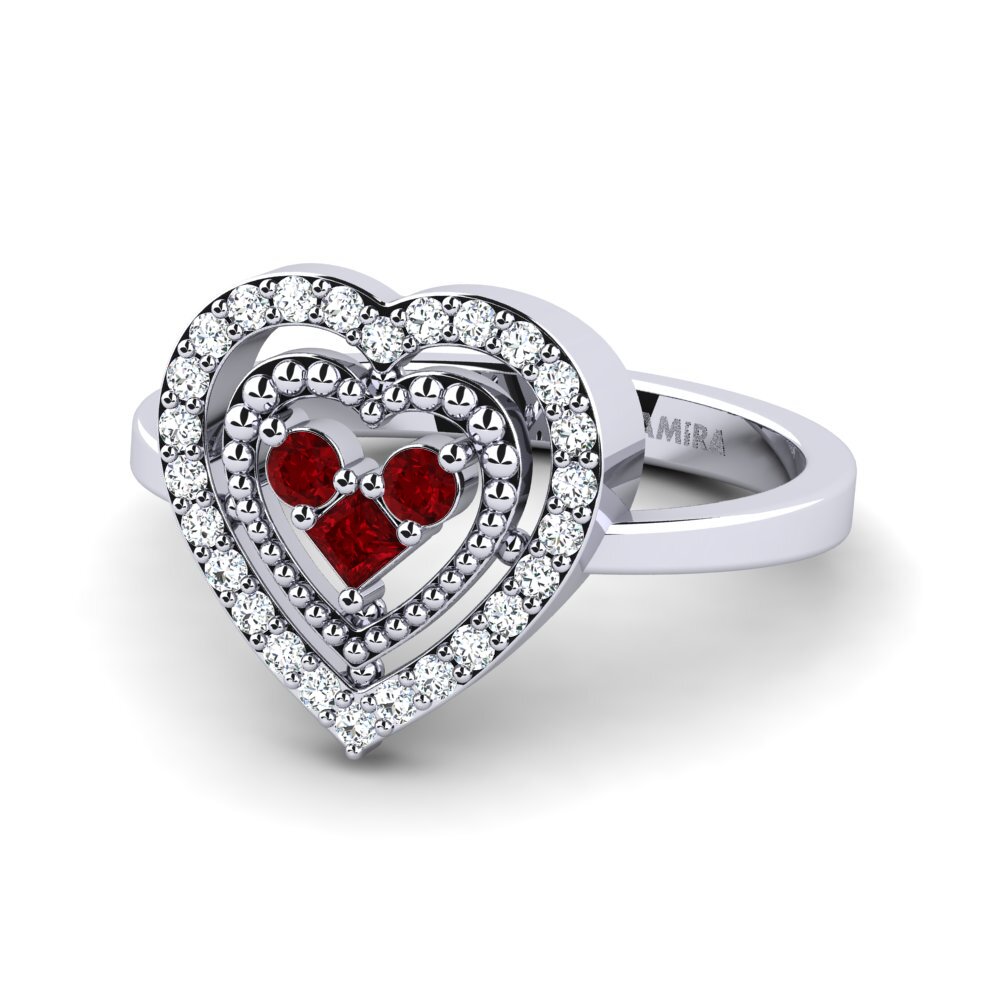 Red Zirconia Women's Promise Ring Tamant