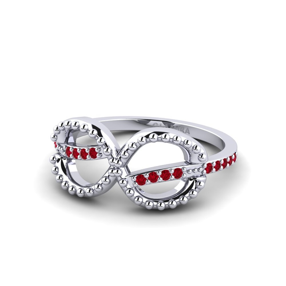 Red Zirconia Women's Promise Ring Tilf