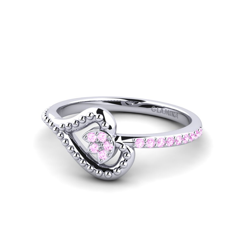Pink Sapphire Women's Promise Ring Unlit