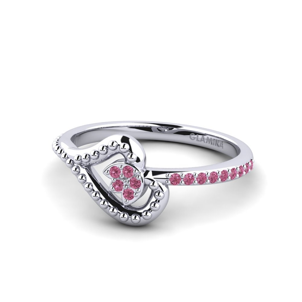 Rhodolite Garnet Women's Promise Ring Unlit