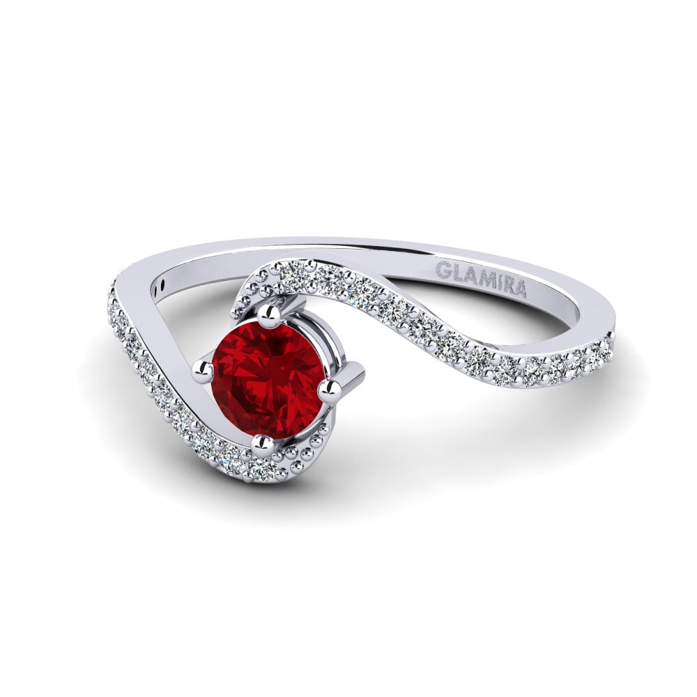 Red Zirconia Women's Promise Ring Urengan
