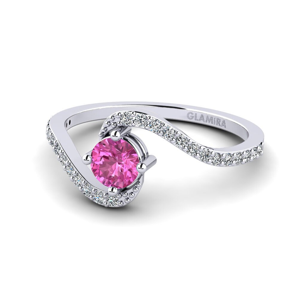 Pink Topaz Women's Promise Ring Urengan