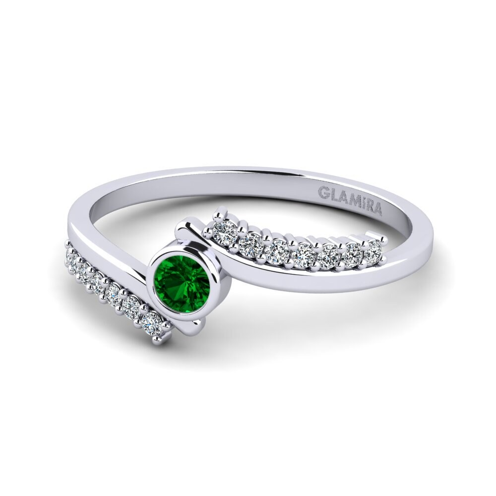 Green Zirconia Women's Promise Ring Vamo