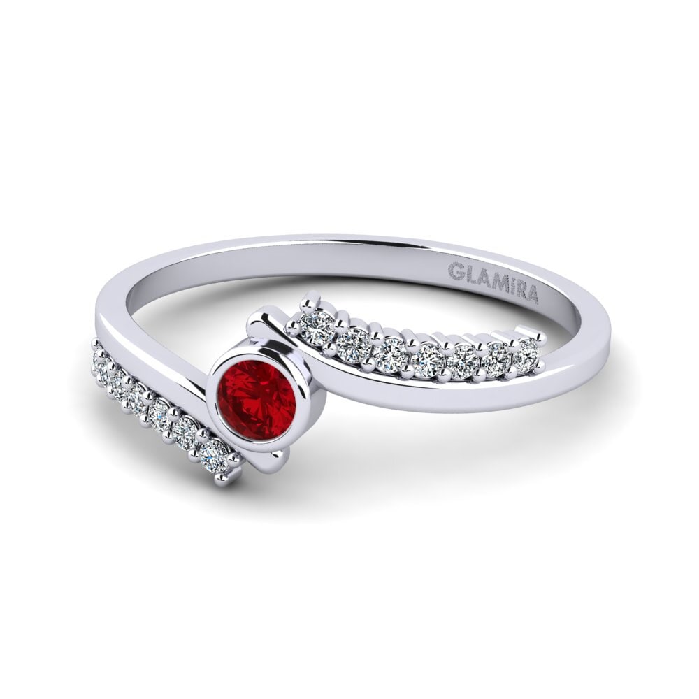 Red Zirconia Women's Promise Ring Vamo