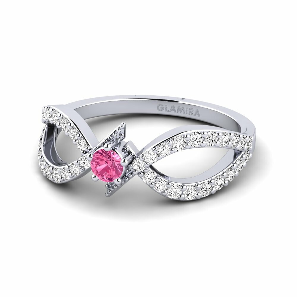 Turmalina rosa Anillo promesa mujer Vaurp
