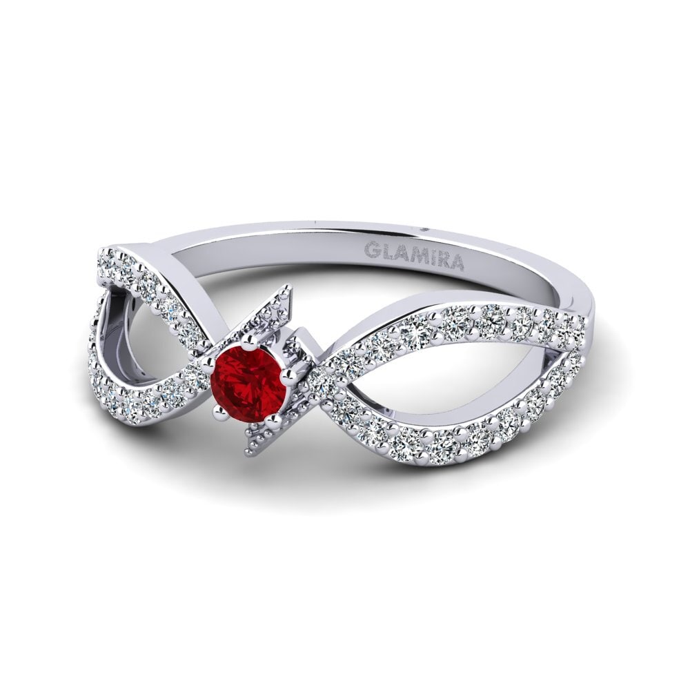 Red Zirconia Women's Promise Ring Vaurp