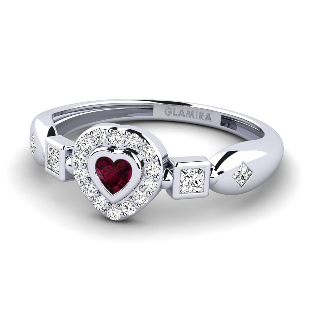 Rhodolite Garnet Women's Promise Ring Vexata
