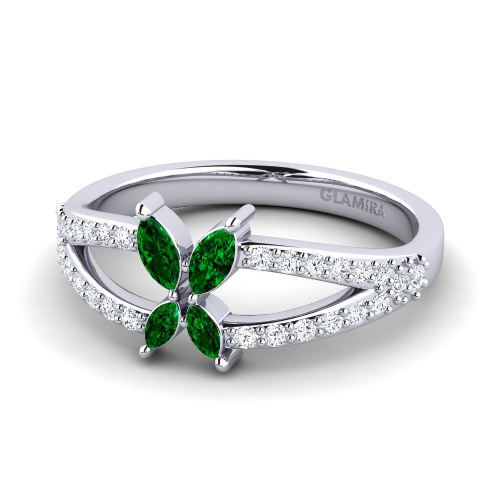 Green Zirconia Women's Promise Ring Vomar