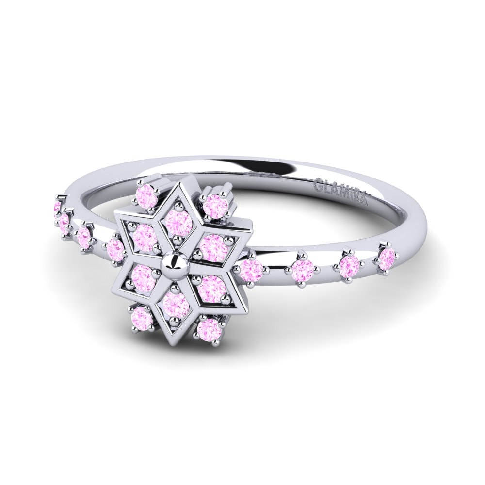 Pink Sapphire Women's Promise Ring Zige