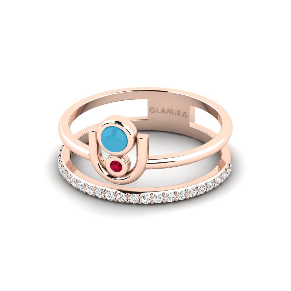 Or rose 375 Bague Abruzzo