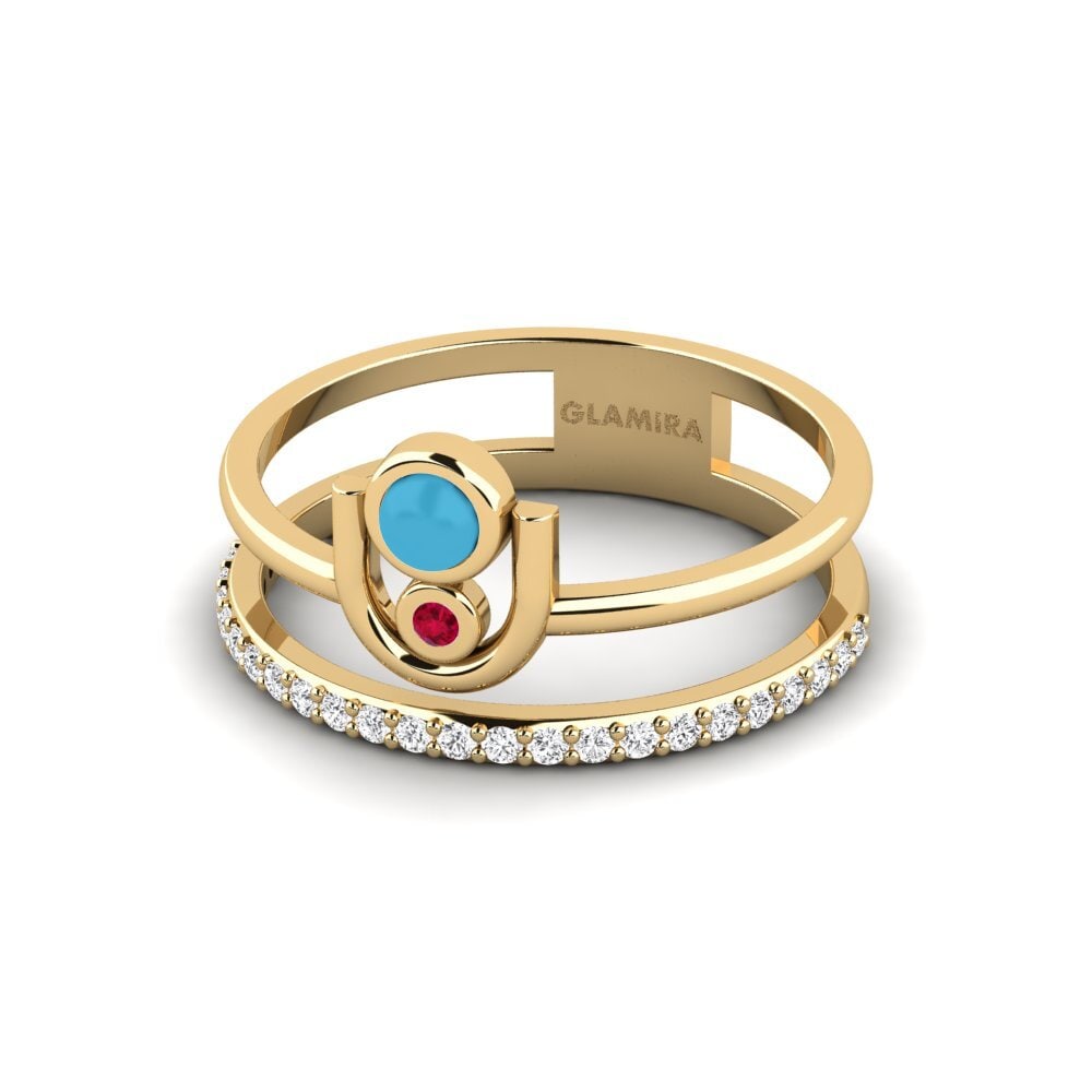 Or Jaune 375 Bague Abruzzo