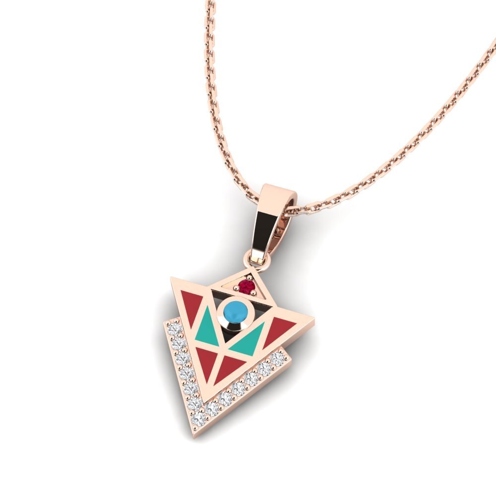 Or rose 375 Pendentif pour femme Acknowledge