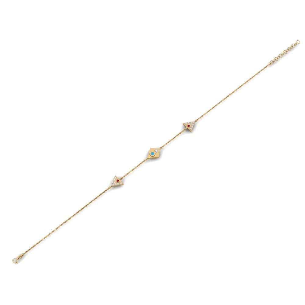 Or Jaune 375 Bracelet pour femme Attachment
