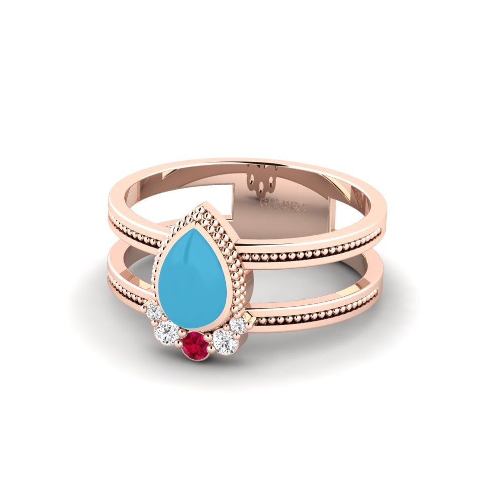 Or rose 375 Bague Bilema