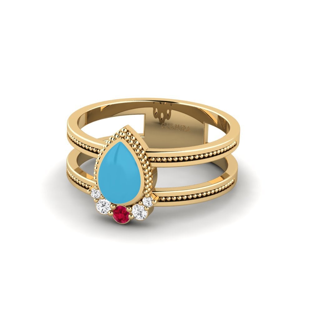 Or Jaune 375 Bague Bilema